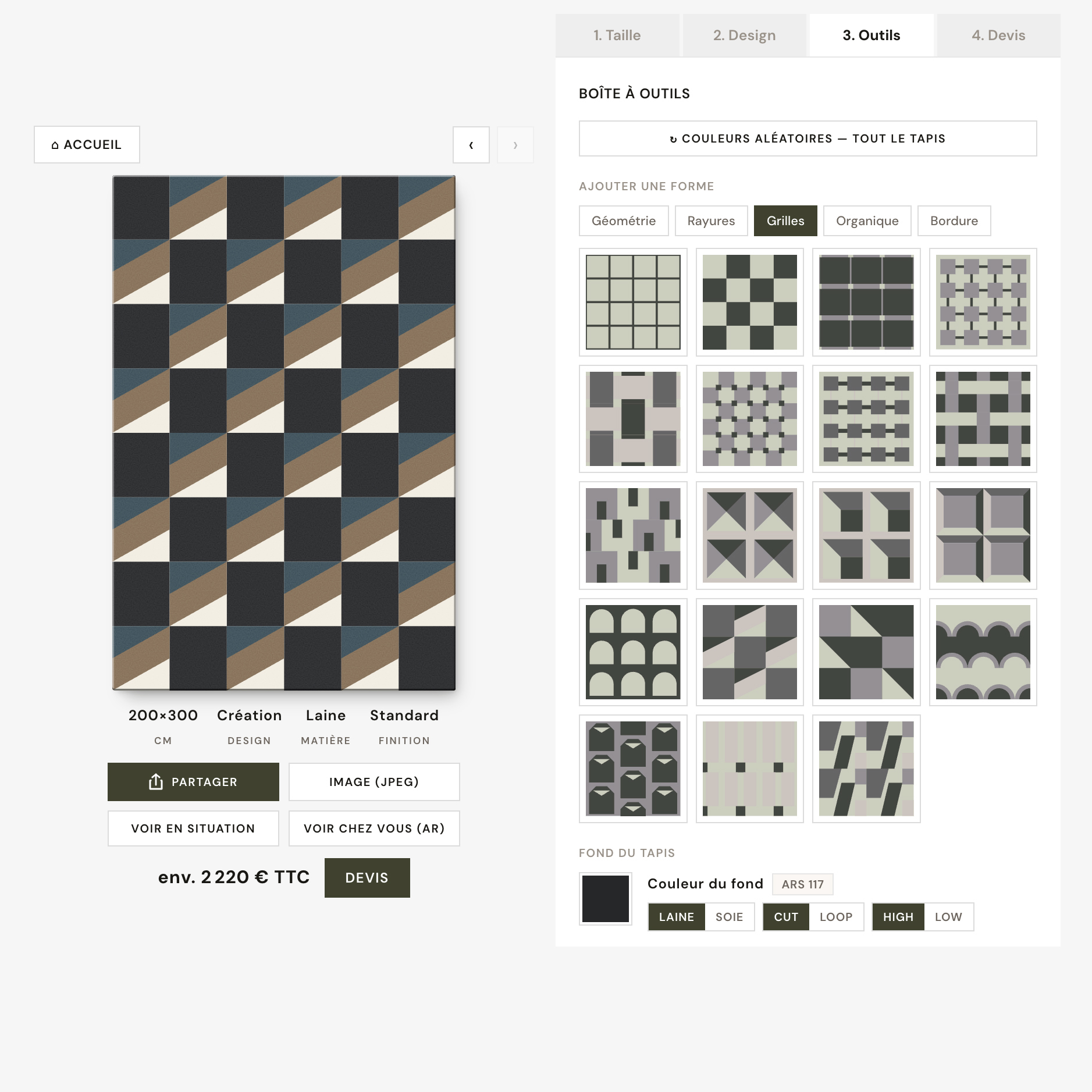 Interface du Studio Rugier